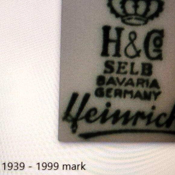 H&C SELB Bavaria Germany Hand-Painted Gold Bird in Flight Cup Saucer Plate - Picture 7 of 12